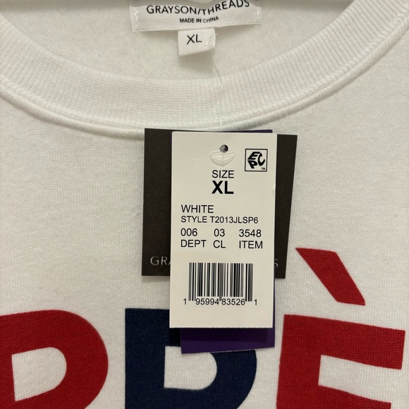 NWT Greyson Threads Apres Ski White Pullover Crewneck Sweatshirt Top XL - Picture 6 of 10